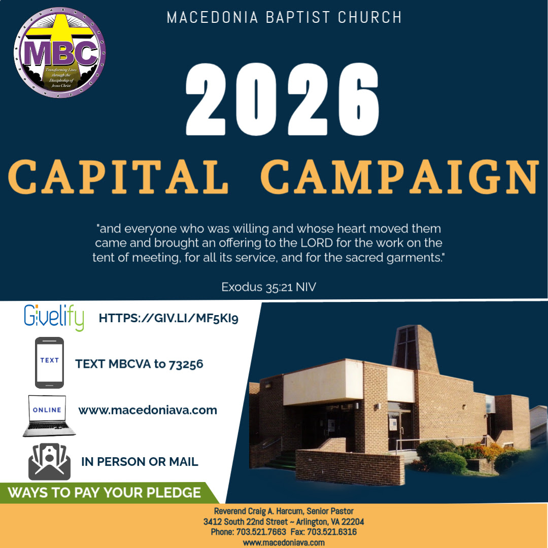 2026 Capital Campaign flyer. Ways to pay your pledge are listed as text below.
